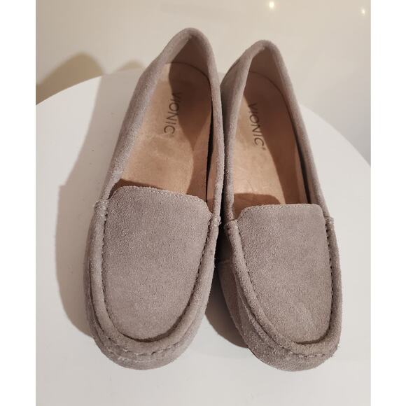 Vionic Debbie Driver Moccasin Flats Womens Size 7 Orthotic Arch Support Gray - Picture 2 of 8